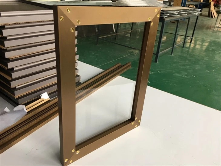 Handleless Aluminium Frame 5mm Glass Cabinet Door (5)
